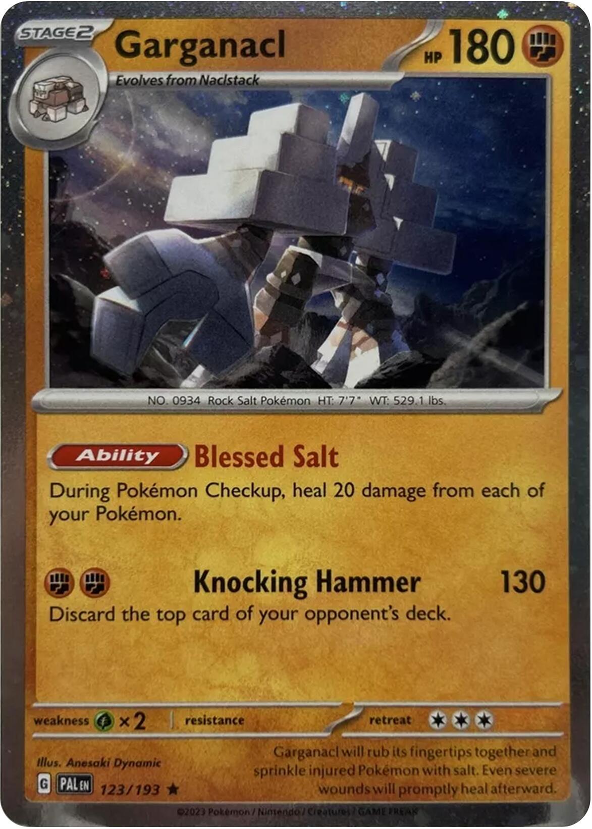 Garganacl (123/193) (Cosmos Holo) [Scarlet & Violet: Paldea Evolved] | Gamers Paradise