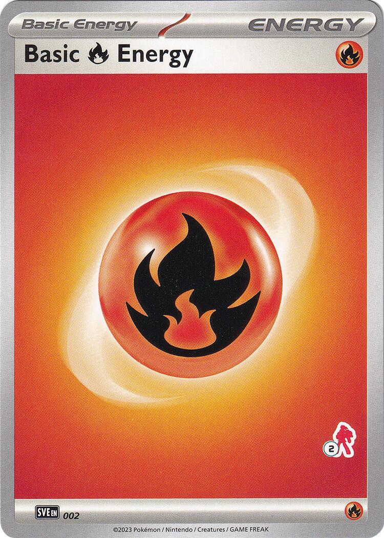 Basic Fire Energy (002) (Armarouge Stamp #2) [Battle Academy 2024] | Gamers Paradise