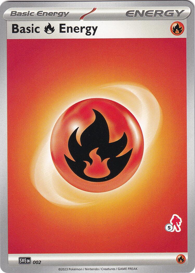 Basic Fire Energy (002) (Armarouge Stamp #5) [Battle Academy 2024] | Gamers Paradise