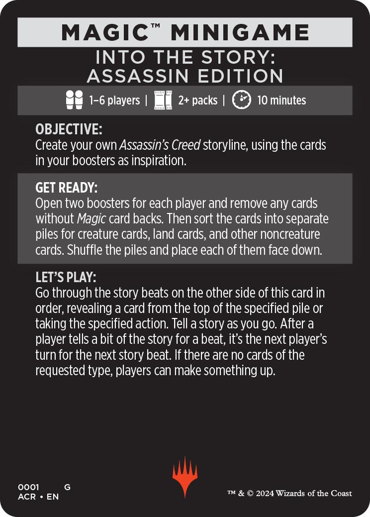 Into The Story: Assassin Edition (Magic Minigame) [Assassin's Creed Minigame] | Gamers Paradise