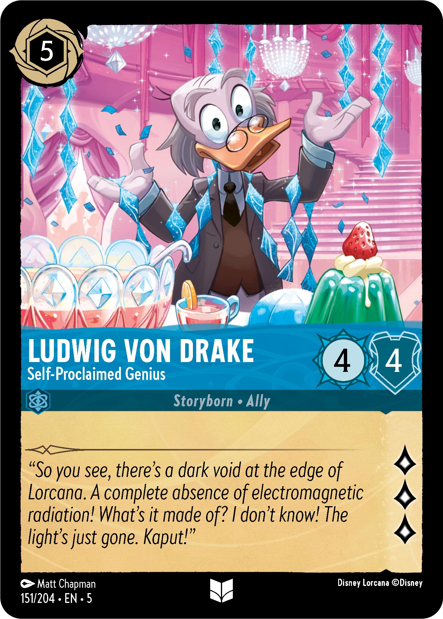 Ludwig Von Drake - Self-Proclaimed Genius (151/204) [Shimmering Skies] | Gamers Paradise