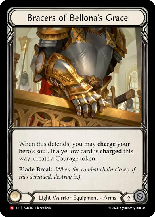 Bracers of Bellona's Grace [ASB005] (Armory Deck: Boltyn)  Rainbow Foil | Gamers Paradise