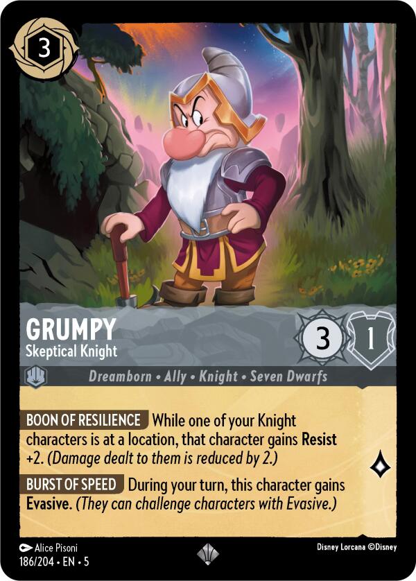 Grumpy - Skeptical Knight (186/204) [Shimmering Skies] | Gamers Paradise