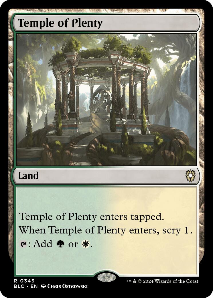 Temple of Plenty [Bloomburrow Commander] | Gamers Paradise
