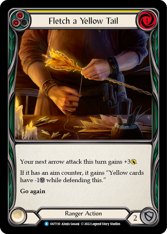 Fletch a Yellow Tail (Yellow) [OUT110] (Outsiders)  Rainbow Foil | Gamers Paradise