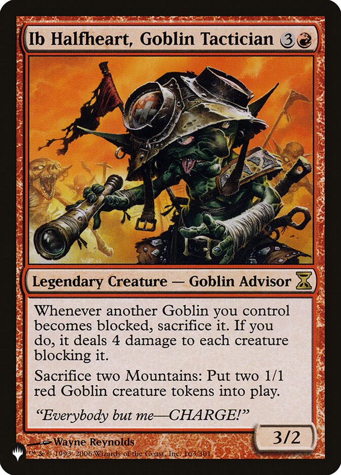 Ib Halfheart, Goblin Tactician [The List] | Gamers Paradise