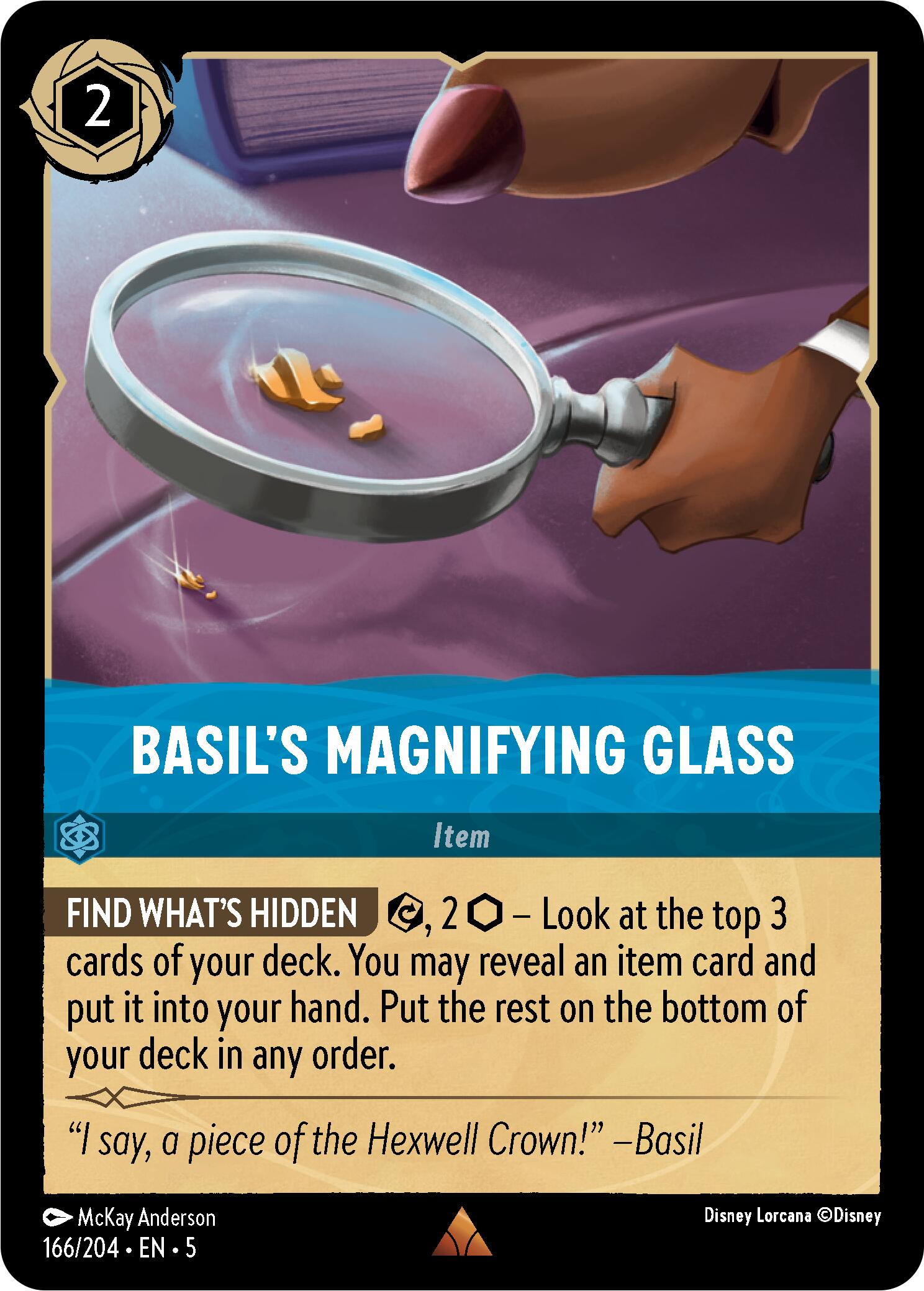 Basil's Magnifying Glass (166/204) [Shimmering Skies] | Gamers Paradise