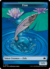 Bird (011) // Fish Double-Sided Token [Bloomburrow Commander Tokens] | Gamers Paradise