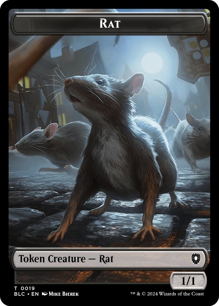 Rat // Raccoon Double-Sided Token [Bloomburrow Commander Tokens] | Gamers Paradise