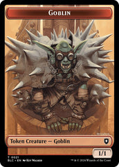 Goblin // Thopter Double-Sided Token [Bloomburrow Commander Tokens] | Gamers Paradise