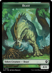 Cat // Beast (025) Double-Sided Token [Bloomburrow Commander Tokens] | Gamers Paradise