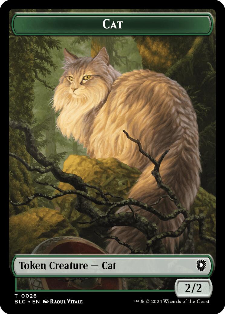 Cat // Beast (025) Double-Sided Token [Bloomburrow Commander Tokens] | Gamers Paradise