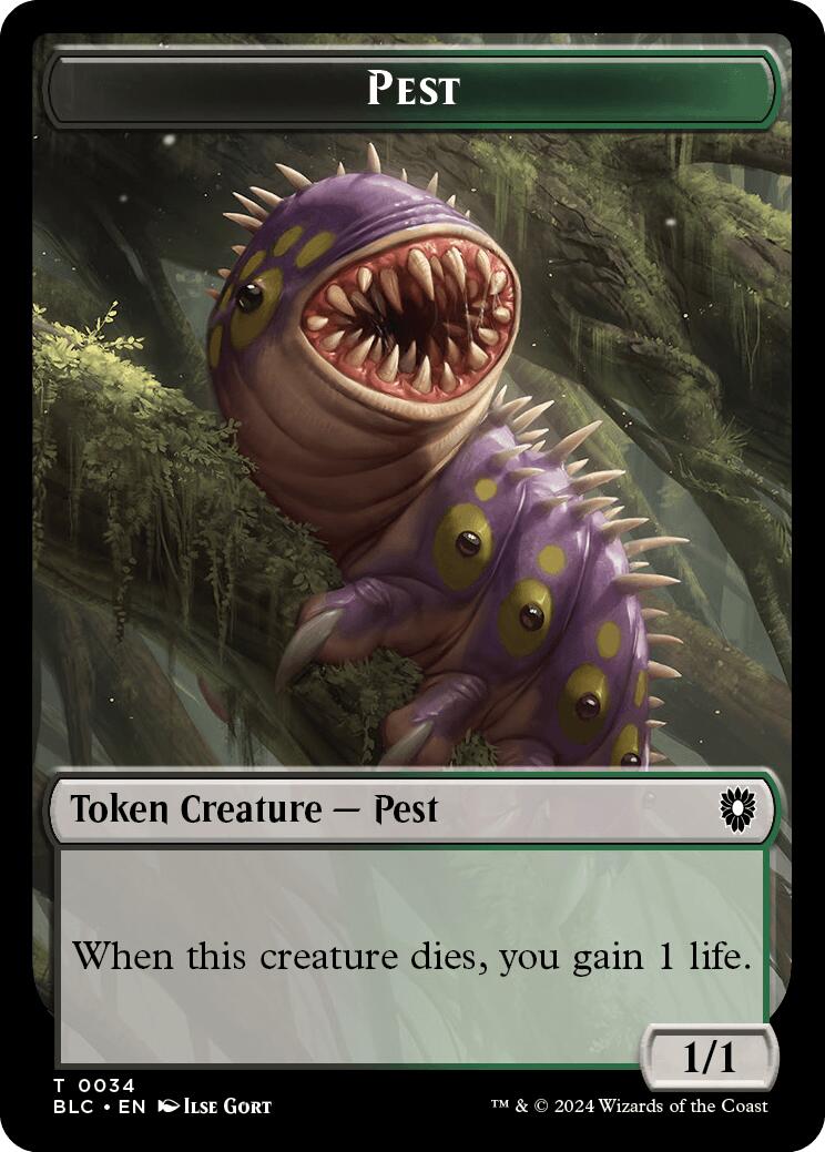 Pest // Shapeshifter Double-Sided Token [Bloomburrow Commander Tokens] | Gamers Paradise