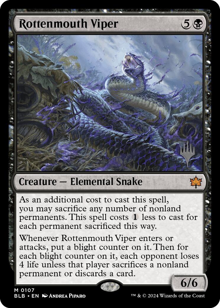Rottenmouth Viper (Promo Pack) [Bloomburrow Promos] | Gamers Paradise