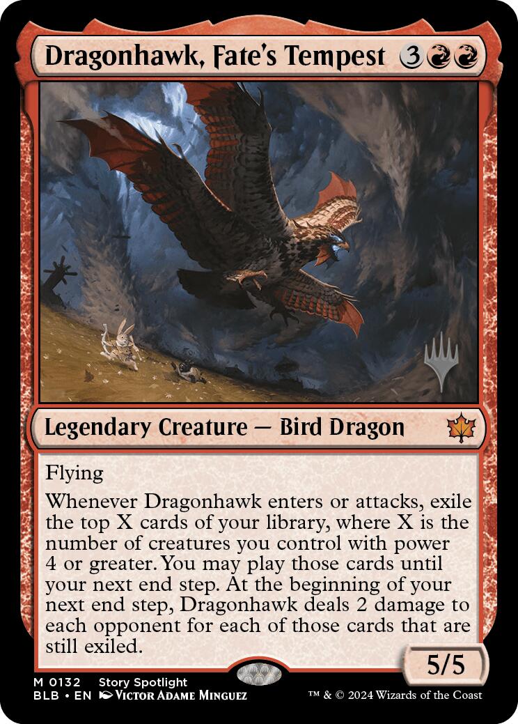 Dragonhawk, Fate's Tempest (Promo Pack) [Bloomburrow Promos] | Gamers Paradise