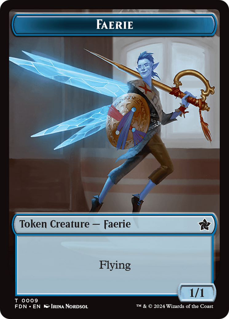 Soldier // Faerie Double-Sided Token [Foundations Tokens] | Gamers Paradise