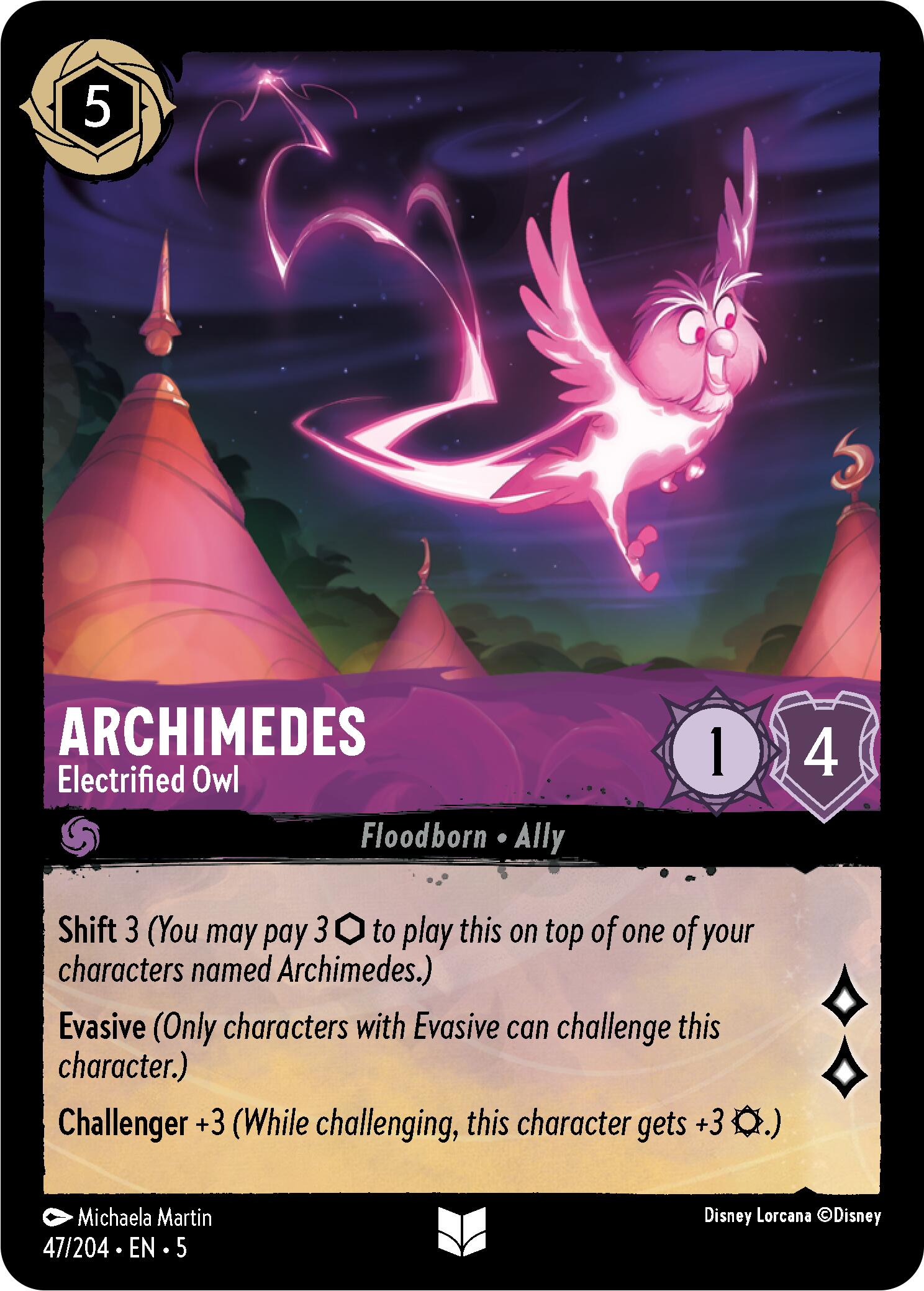 Archimedes - Electrified Owl (47/204) [Shimmering Skies] | Gamers Paradise