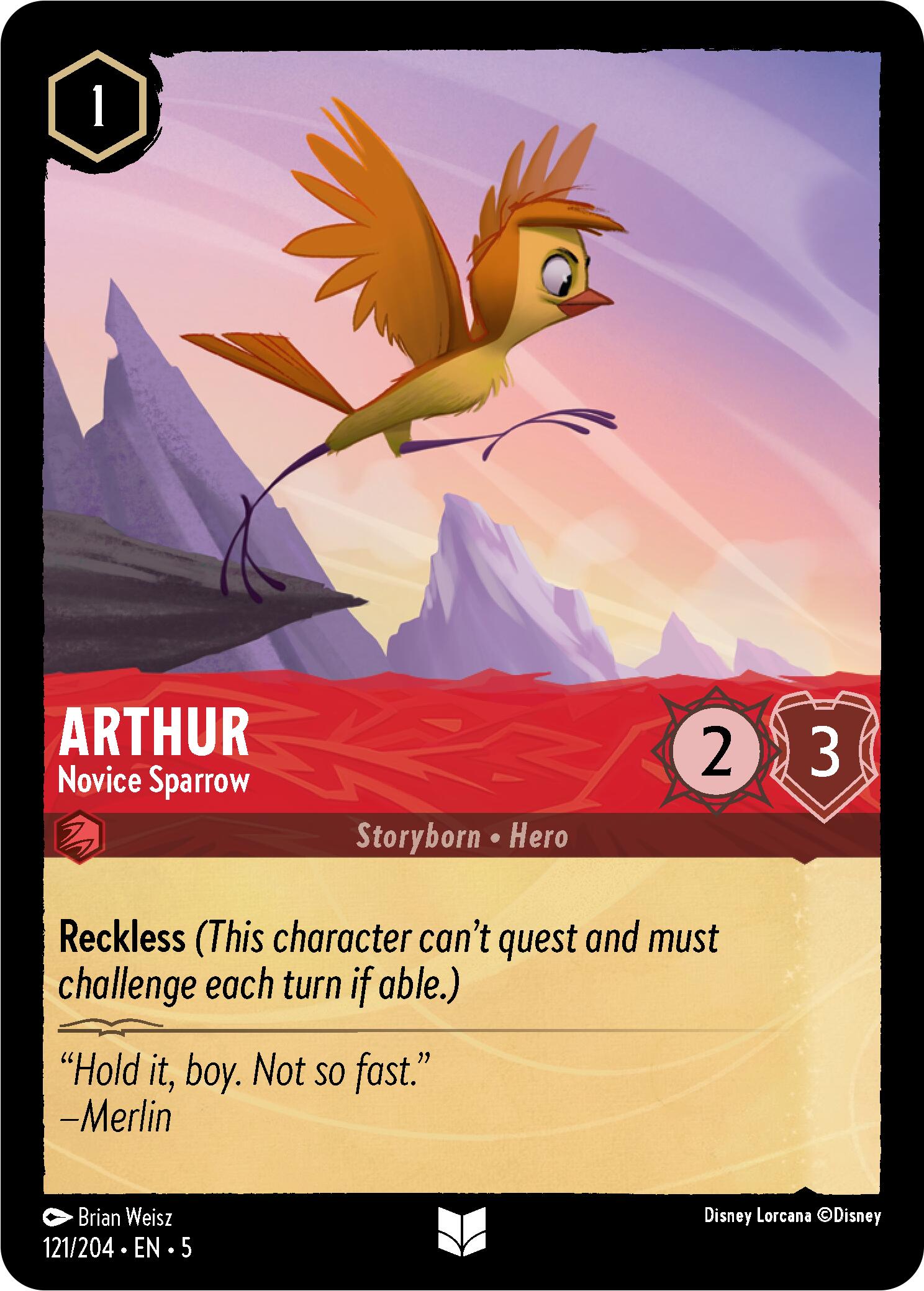 Arthur - Novice Sparrow (121/204) [Shimmering Skies] | Gamers Paradise