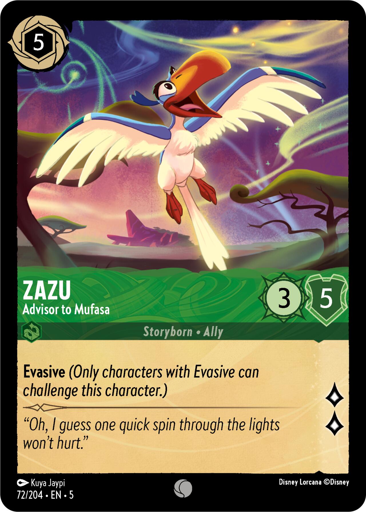 Zazu - Advisor to Mufasa (72/204) [Shimmering Skies] | Gamers Paradise