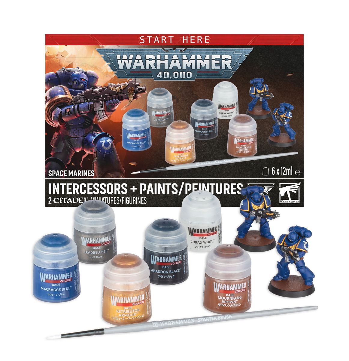 Space Marines Intercessors + Paints | Warhammer 40,000 Paint Set | Gamers Paradise