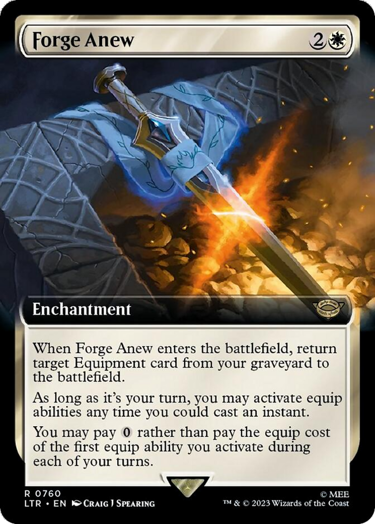 Forge Anew (Extended Art) (Surge Foil) [The Lord of the Rings: Tales of Middle-Earth] | Gamers Paradise