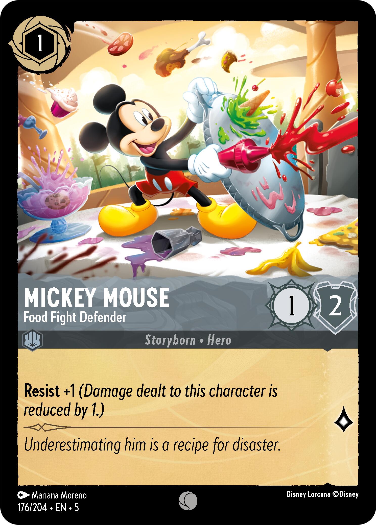 Mickey Mouse - Food Fight Defender (176/204) [Shimmering Skies] | Gamers Paradise