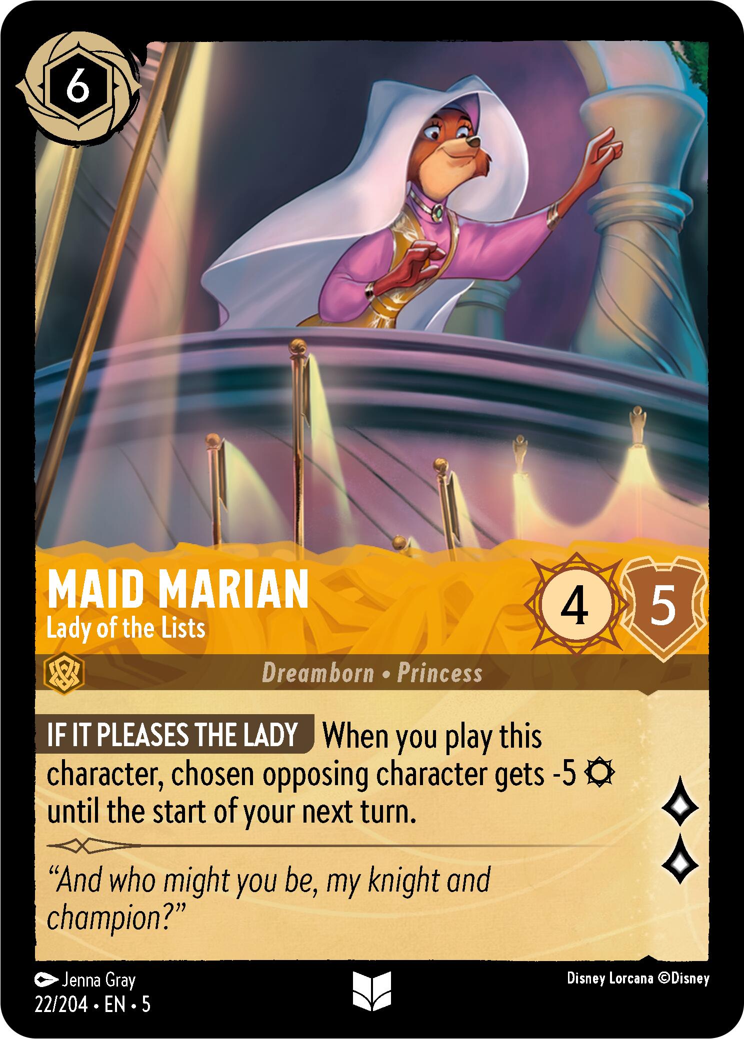 Maid Marian - Lady of the Lists (22/204) [Shimmering Skies] | Gamers Paradise