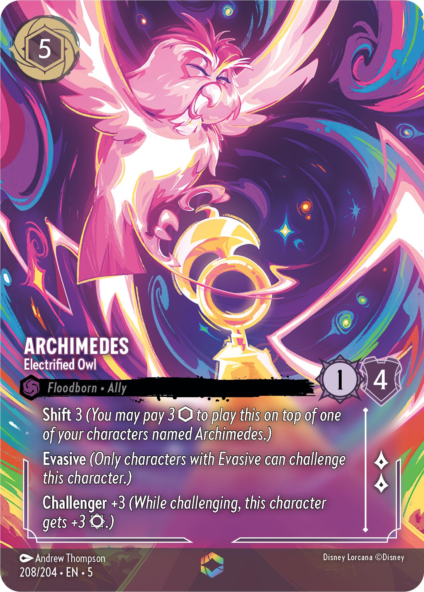 Archimedes - Electrified Owl (Enchanted) (208/204) [Shimmering Skies] | Gamers Paradise