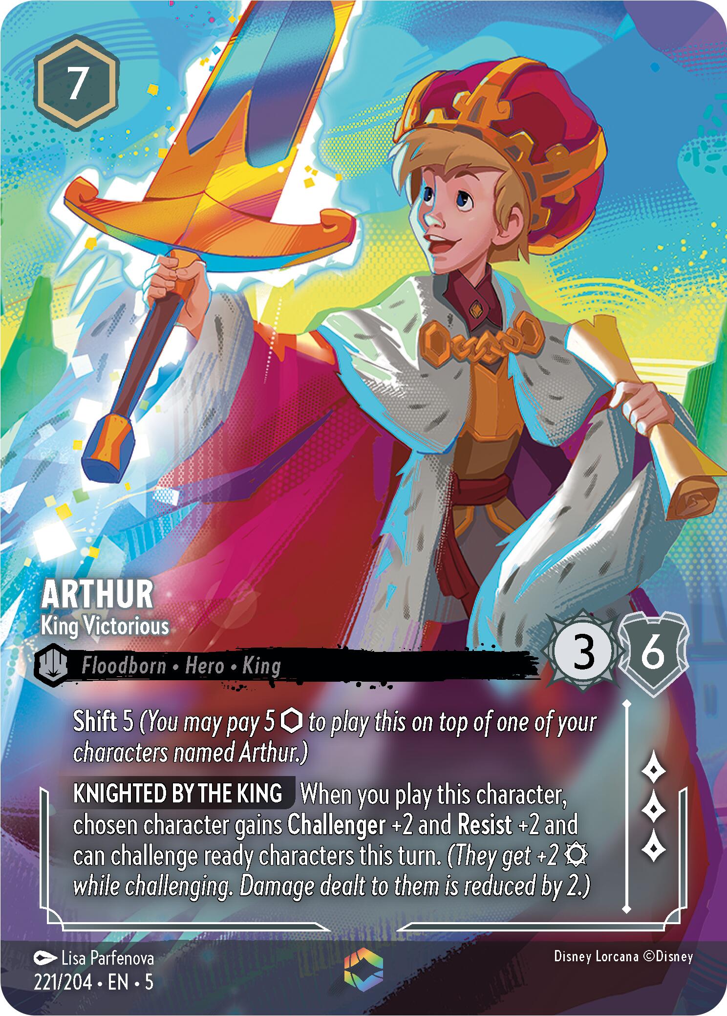 Arthur - King Victorious (Enchanted) (221/204) [Shimmering Skies] | Gamers Paradise