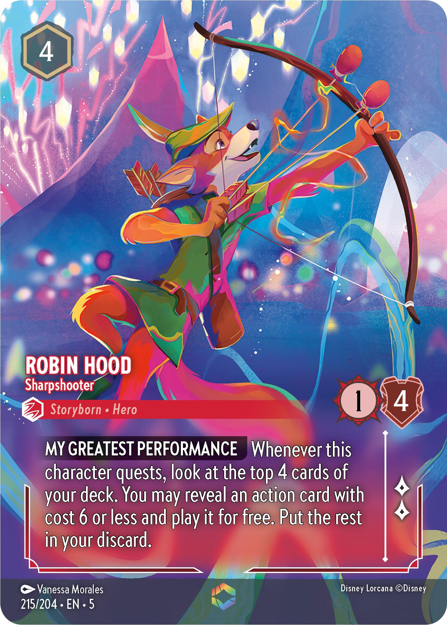 Robin Hood - Sharpshooter (Enchanted) (215/204) [Shimmering Skies] | Gamers Paradise