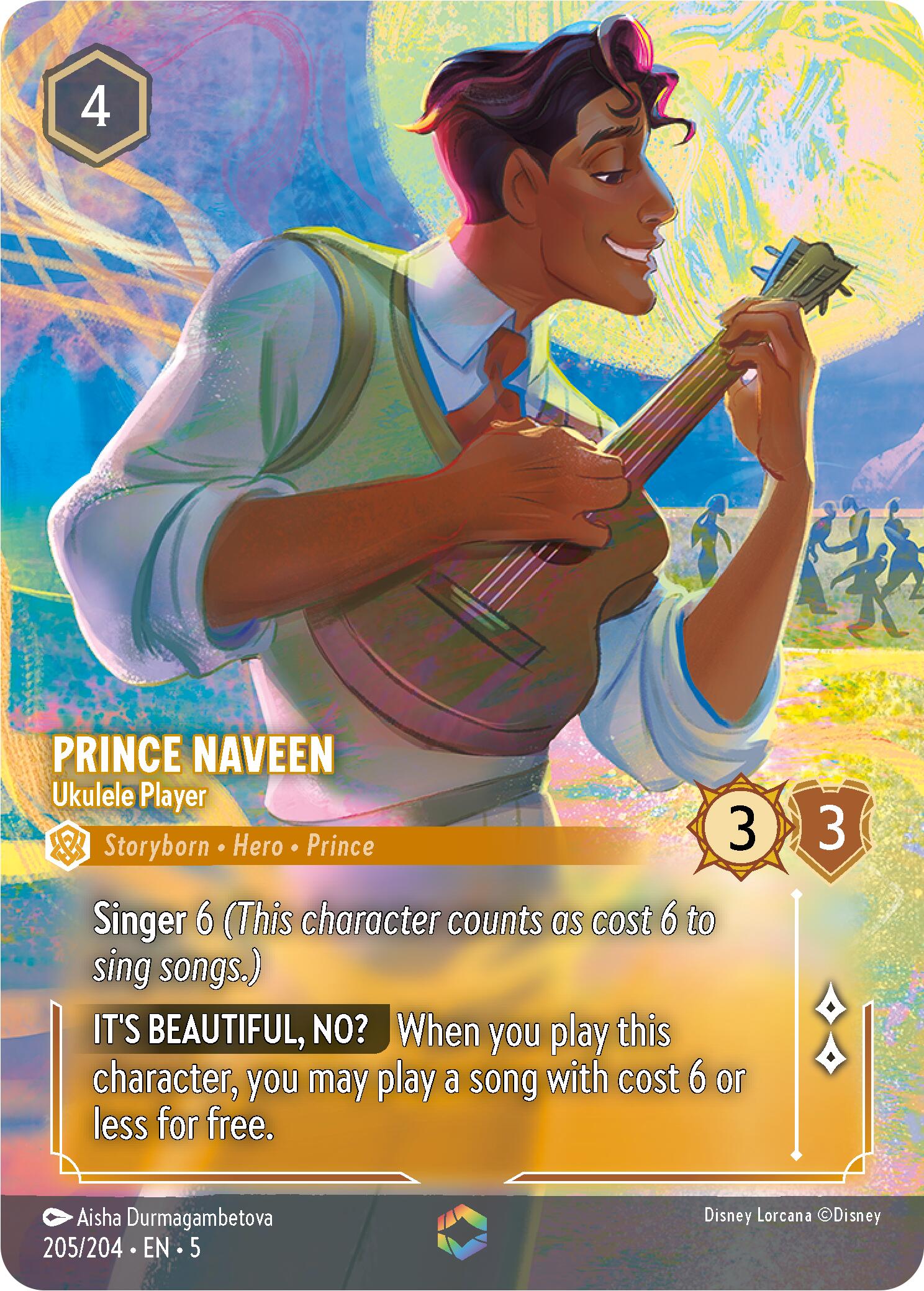 Prince Naveen - Ukulele Player (Enchanted) (205/204) [Shimmering Skies] | Gamers Paradise