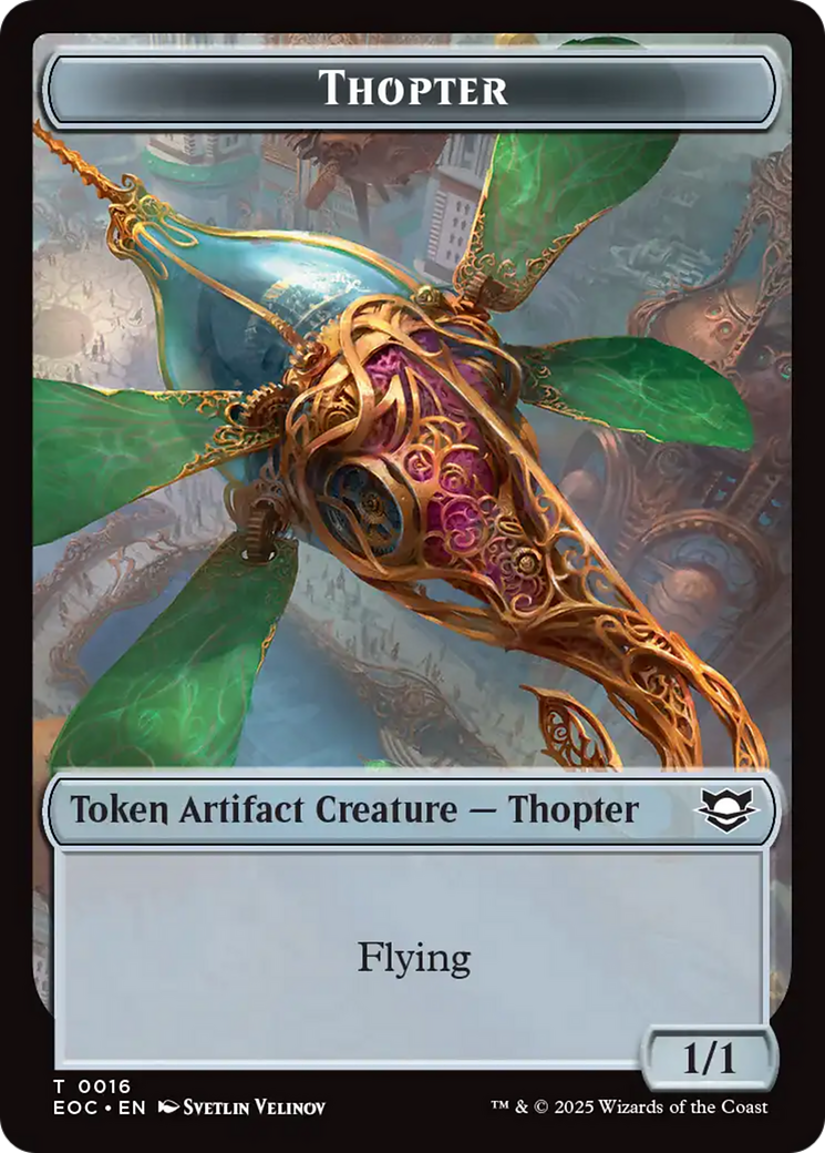 Thopter // Beast (0006) Double-Sided Token [Edge of Eternities Commander Tokens] | Gamers Paradise