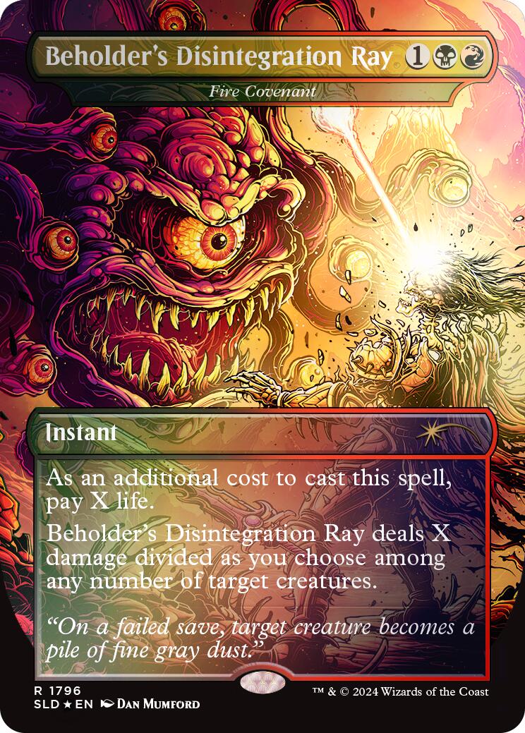 Beholder's Disintegration Ray - Fire Covenant (Rainbow Foil) [Secret Lair Drop Series] | Gamers Paradise