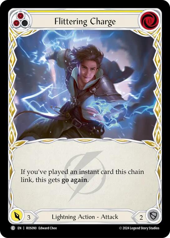 Flittering Charge (Yellow) [ROS090] (Rosetta)  Rainbow Foil | Gamers Paradise