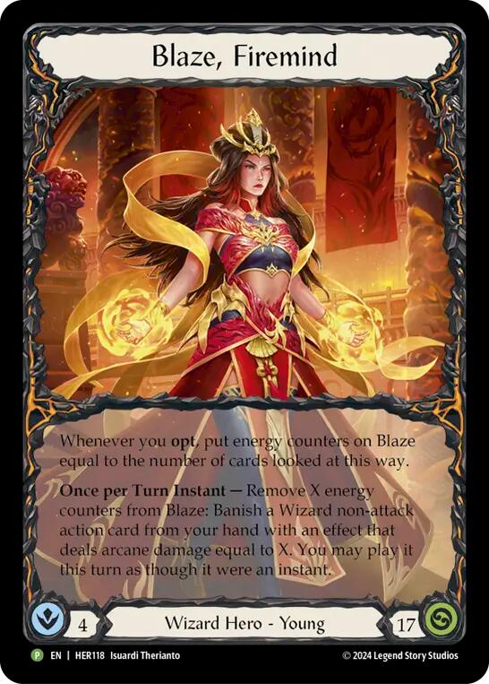 Blaze, Firemind [HER118] (Promo)  Cold Foil | Gamers Paradise