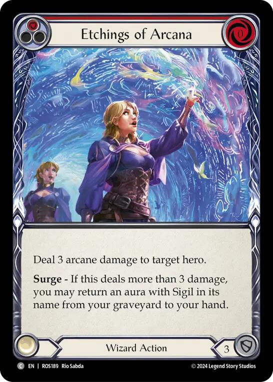 Etchings of Arcana (Red) [ROS189] (Rosetta)  Rainbow Foil | Gamers Paradise
