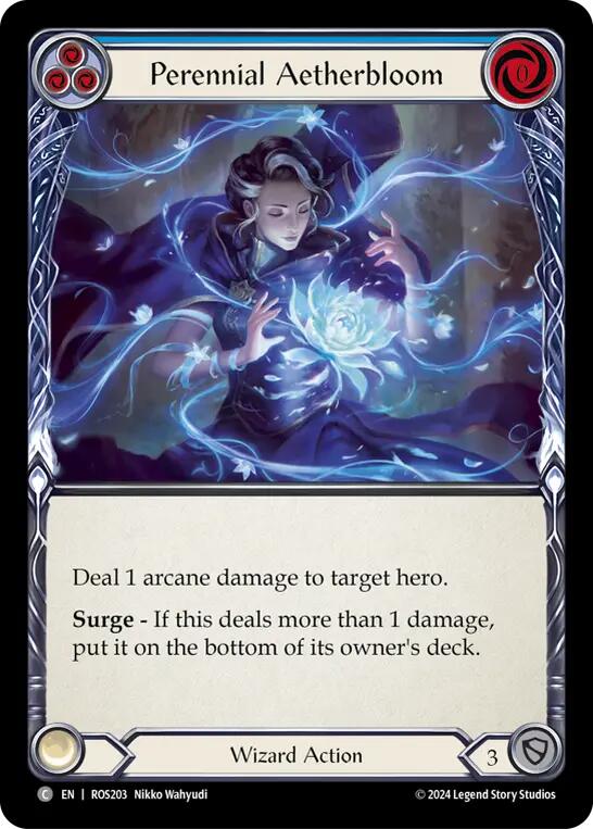 Perennial Aetherbloom (Blue) [ROS203] (Rosetta)  Rainbow Foil | Gamers Paradise