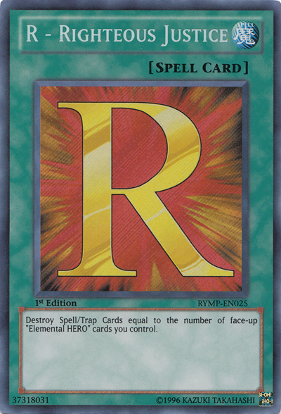 R - Righteous Justice [RYMP-EN025] Secret Rare | Gamers Paradise