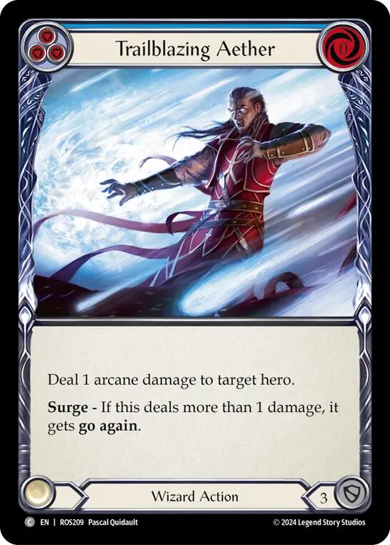 Trailblazing Aether (Blue) [ROS209] (Rosetta)  Rainbow Foil | Gamers Paradise