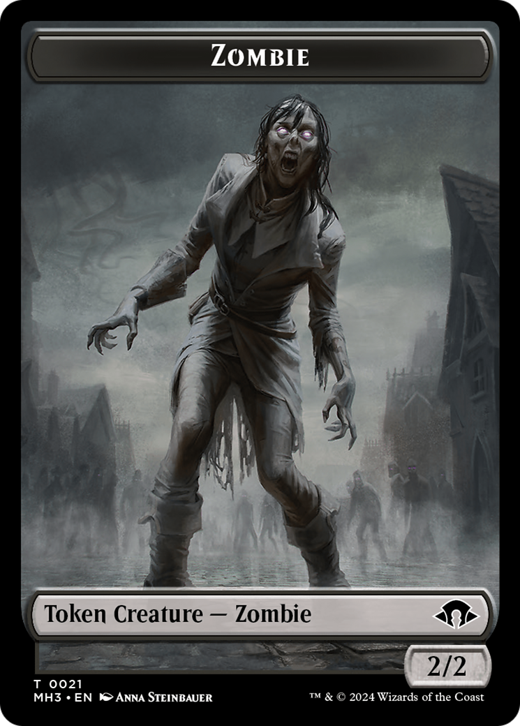 Zombie // Energy Reserve Double-Sided Token [Modern Horizons 3 Tokens] | Gamers Paradise