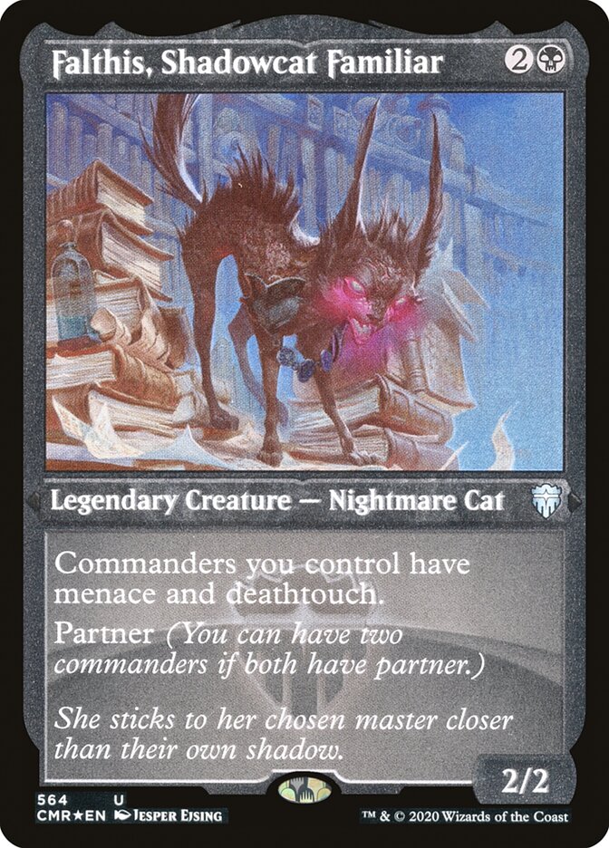 Falthis, Shadowcat Familiar (Etched) [Commander Legends] | Gamers Paradise