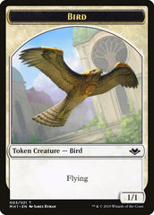 Bird (003) // Serra the Benevolent Emblem Double-Sided Token [Modern Horizons Tokens] | Gamers Paradise