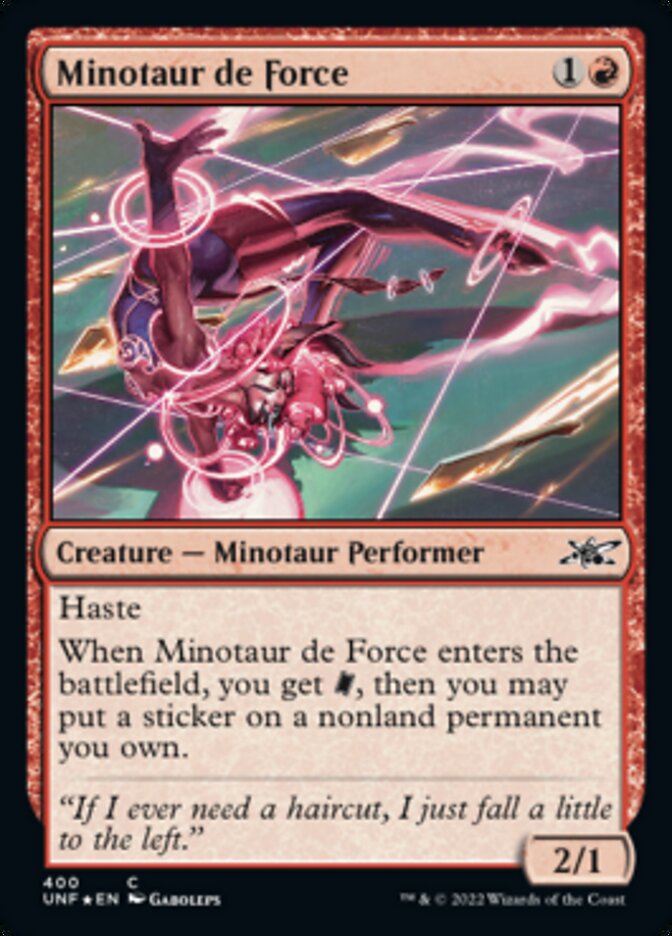 Minotaur de Force (Galaxy Foil) [Unfinity] | Gamers Paradise