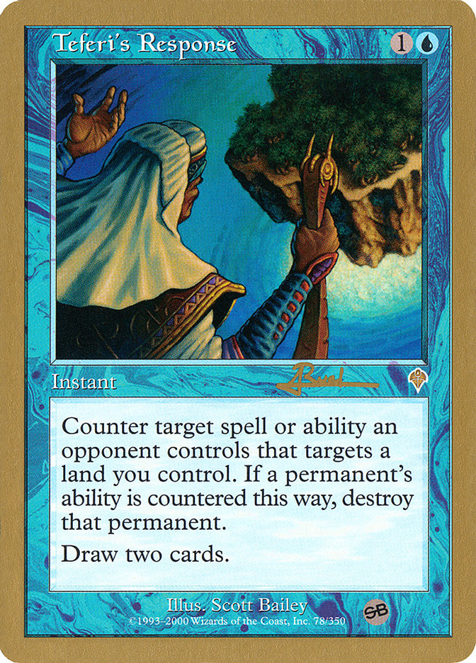 Teferi's Response (Antoine Ruel) (SB) [World Championship Decks 2001] | Gamers Paradise