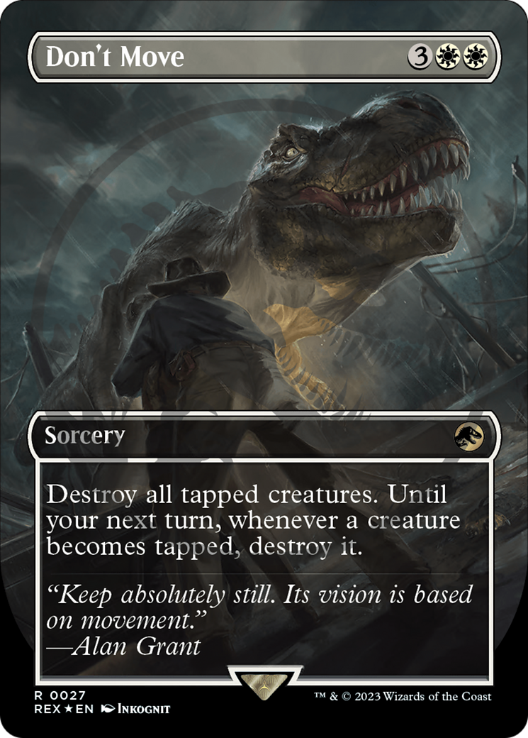 Don't Move (Emblem) (Borderless) [Jurassic World Collection Tokens] | Gamers Paradise