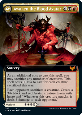 Extus, Oriq Overlord // Awaken the Blood Avatar (Extended Art) [Strixhaven: School of Mages] | Gamers Paradise