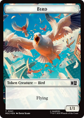 Treasure (027) // Bird (021) Double-Sided Token (Surge Foil) [Marvel Super Heroes Commander Tokens] | Gamers Paradise
