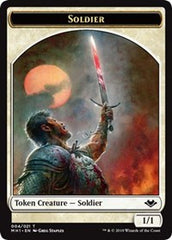 Soldier (004) // Serra the Benevolent Emblem (020) Double-Sided Token [Modern Horizons Tokens] | Gamers Paradise