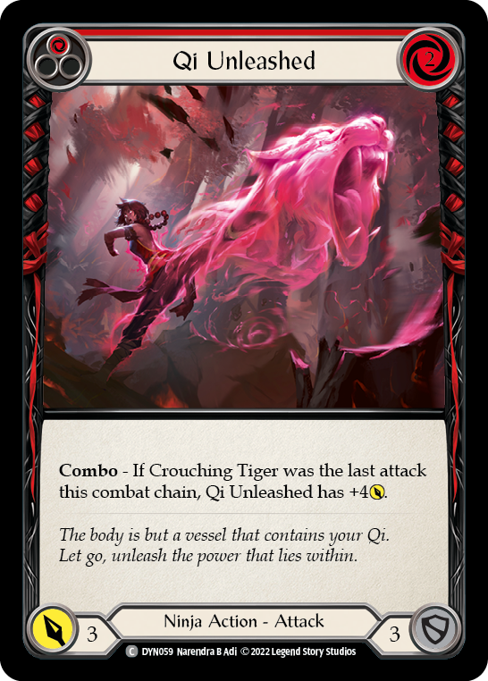 Qi Unleashed (Red) [DYN059] (Dynasty)  Rainbow Foil | Gamers Paradise