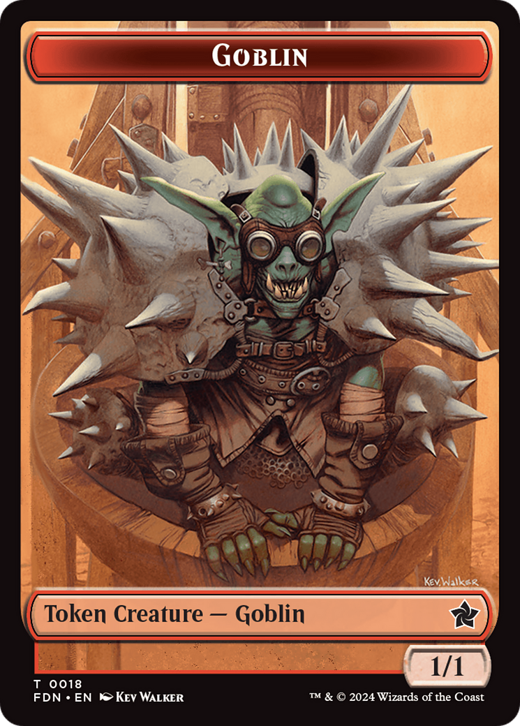 Goblin // Treasure Double-Sided Token [Foundations Tokens] | Gamers Paradise